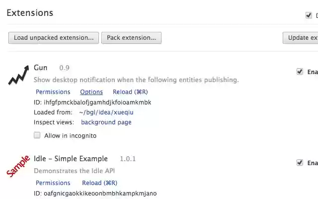 Gun  from Chrome web store to be run with OffiDocs Chromium online
