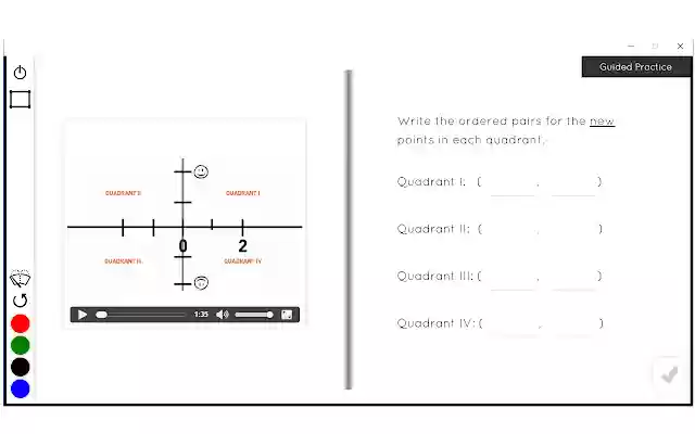 Guzinta Math: Quadrants in the Plane  from Chrome web store to be run with OffiDocs Chromium online