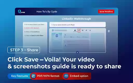 Gyde: AI Documentation in Video Screenshots from Chrome web store to be run with OffiDocs Chromium online Gyde: AI Documentation in Video Screenshots from Chrome web store to be run with OffiDocs Chromium online