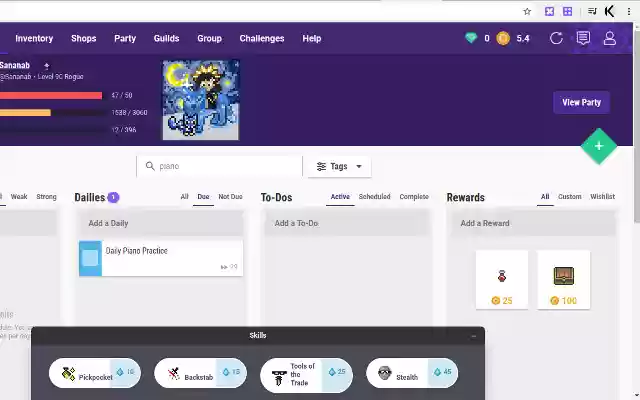 Habitica Random Daily Picker  from Chrome web store to be run with OffiDocs Chromium online
