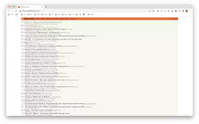 Hacker News Color from Chrome web store to be run with OffiDocs Chromium online Hacker News Color from Chrome web store to be run with OffiDocs Chromium online