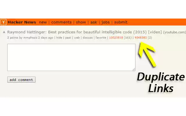 Hacker News Duplicate Detector from Chrome web store to be run with OffiDocs Chromium online Hacker News Duplicate Detector from Chrome web store to be run with OffiDocs Chromium online