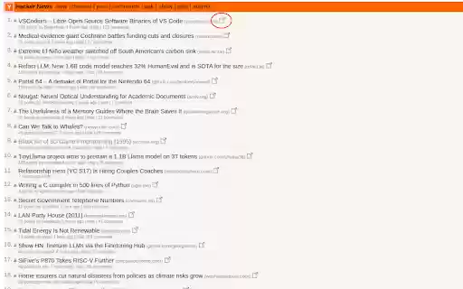 Hacker News Saved You a Click  from Chrome web store to be run with OffiDocs Chromium online