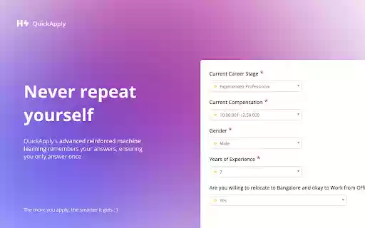 HackerRank QuickApply  from Chrome web store to be run with OffiDocs Chromium online
