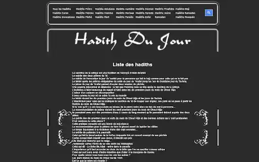 HadithDuJour Dark Theme  from Chrome web store to be run with OffiDocs Chromium online