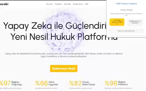 Hammurabi Uyap Entegrasyon Sağlayıcısı  from Chrome web store to be run with OffiDocs Chromium online