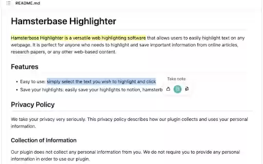Hamsterbase Highlighter  from Chrome web store to be run with OffiDocs Chromium online