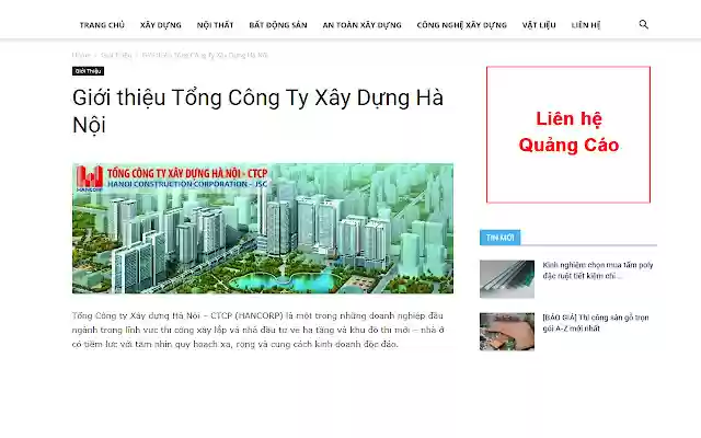 HANCORP Tổng Công Ty Xây Dựng Hà Nội daripada kedai web Chrome untuk dijalankan dengan OffiDocs Chromium dalam talian