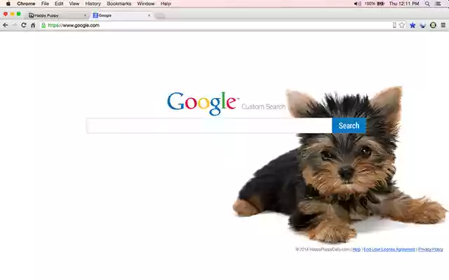 HappyPuppyDaily  from Chrome web store to be run with OffiDocs Chromium online
