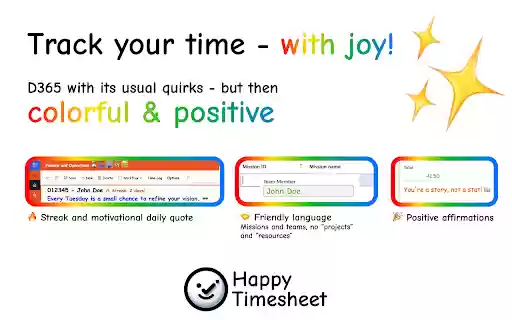 Happy Timesheet Spice Up Your D365 Time Tracking  from Chrome web store to be run with OffiDocs Chromium online