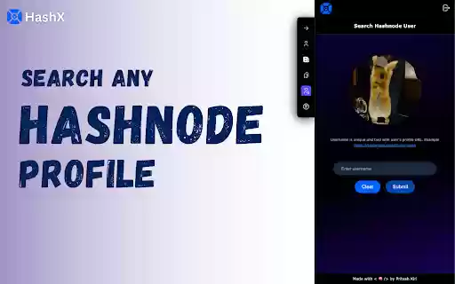 HashX: Access Hashnode blogs on every website  from Chrome web store to be run with OffiDocs Chromium online