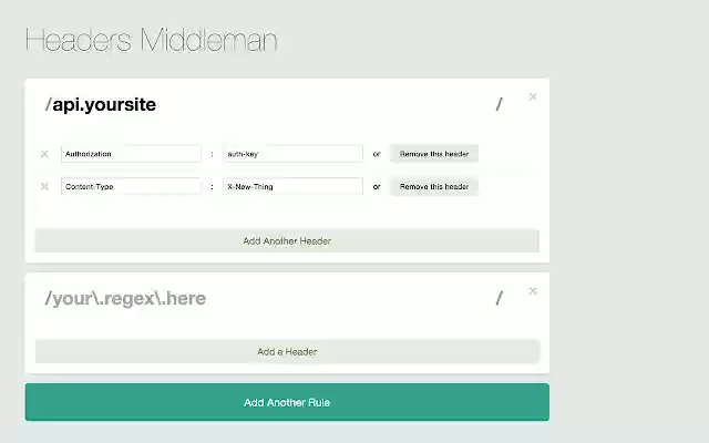 Headers Middleman  from Chrome web store to be run with OffiDocs Chromium online