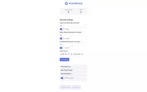 HealthBuddy  from Chrome web store to be run with OffiDocs Chromium online
