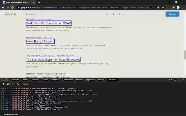 Helium Selectors  from Chrome web store to be run with OffiDocs Chromium online