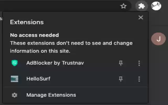 HelloSurf  from Chrome web store to be run with OffiDocs Chromium online