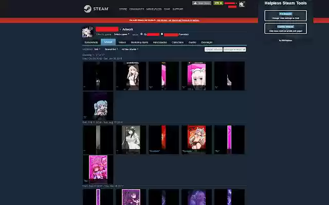 Helpless Steam Tools  from Chrome web store to be run with OffiDocs Chromium online