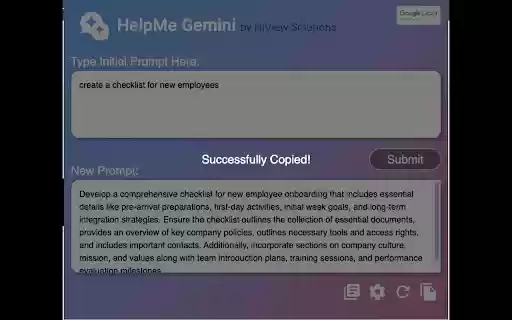 HelpMe Gemini  from Chrome web store to be run with OffiDocs Chromium online