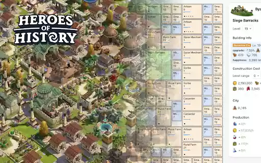 Heroes of History Extension  from Chrome web store to be run with OffiDocs Chromium online