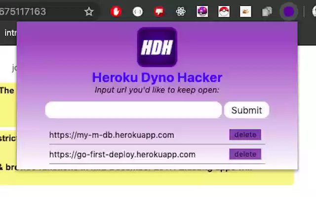 Heroku Dyno Hacker  from Chrome web store to be run with OffiDocs Chromium online