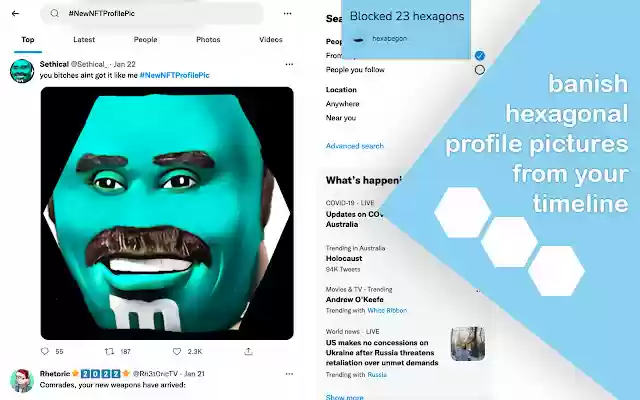 hexabegon  from Chrome web store to be run with OffiDocs Chromium online