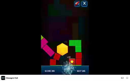 Hexagon Fall Game Tap blocks to guide the hexagon down safely! from Chrome web store to be run with OffiDocs Chromium online Hexagon Fall Game Tap blocks to guide the hexagon down safely! from Chrome web store to be run with OffiDocs Chromium online