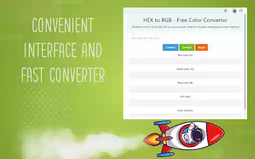 HEX to RGB Free Color Converter from Chrome web store to be run with OffiDocs Chromium online HEX to RGB Free Color Converter from Chrome web store to be run with OffiDocs Chromium online