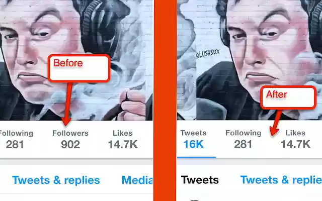 Hide Follower Amounts on Twitter  from Chrome web store to be run with OffiDocs Chromium online