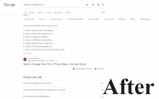 Hide Google AI Overviews  from Chrome web store to be run with OffiDocs Chromium online