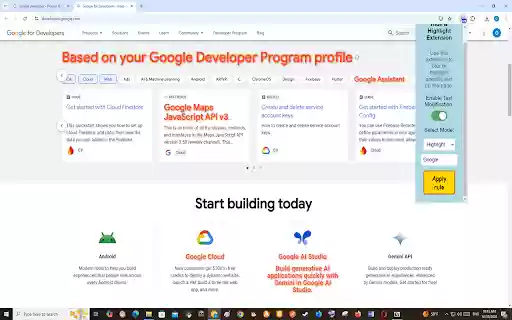 Hide  Highlight  from Chrome web store to be run with OffiDocs Chromium online