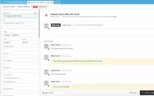 Hide Internal Zendesk Comments  from Chrome web store to be run with OffiDocs Chromium online