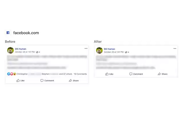 Hide Likes  from Chrome web store to be run with OffiDocs Chromium online