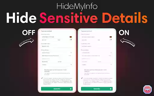 HideMyInfo Hide Sensitive Details  from Chrome web store to be run with OffiDocs Chromium online