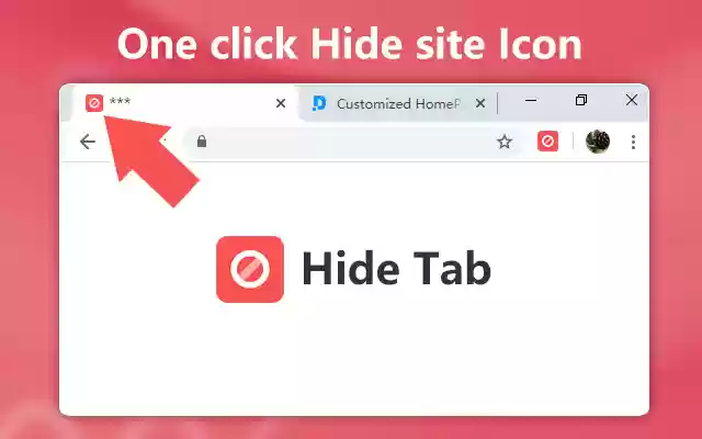 Hide Tab  from Chrome web store to be run with OffiDocs Chromium online