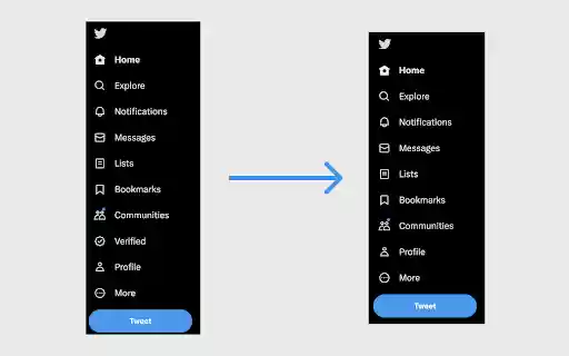 Hide Twitter Verified  from Chrome web store to be run with OffiDocs Chromium online