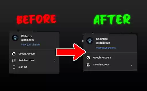 Hide YouTube Sign Out Button  from Chrome web store to be run with OffiDocs Chromium online