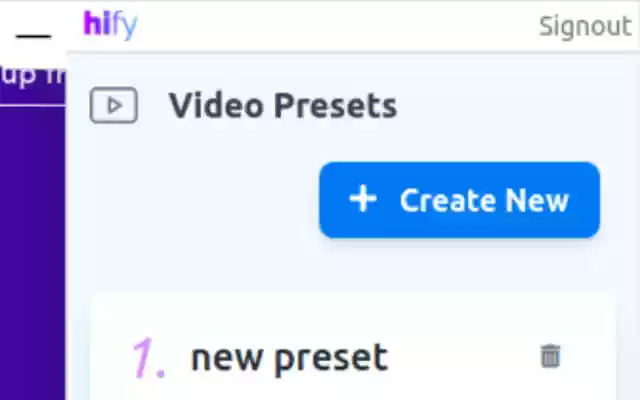 Hify: Create sales videos from Chrome web store to be run with OffiDocs Chromium online Hify: Create sales videos from Chrome web store to be run with OffiDocs Chromium online