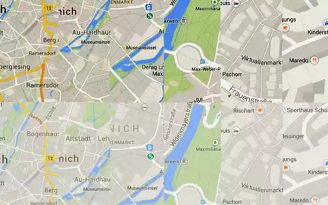 HigherContrastForGoogleMaps  from Chrome web store to be run with OffiDocs Chromium online