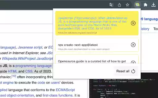 Highlight it  from Chrome web store to be run with OffiDocs Chromium online