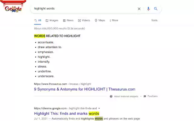 Highlight Word When Double Click  from Chrome web store to be run with OffiDocs Chromium online