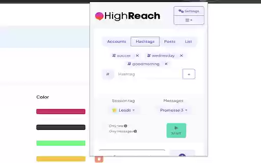 High Reach  from Chrome web store to be run with OffiDocs Chromium online