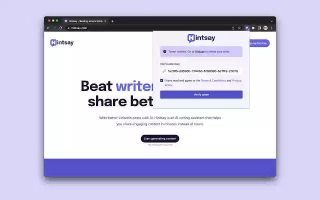 Hintsay from Chrome web store to be run with OffiDocs Chromium online Hintsay from Chrome web store to be run with OffiDocs Chromium online