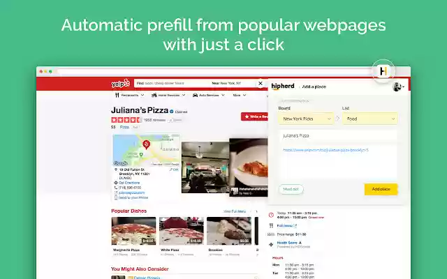 Hipherd Add to board  from Chrome web store to be run with OffiDocs Chromium online