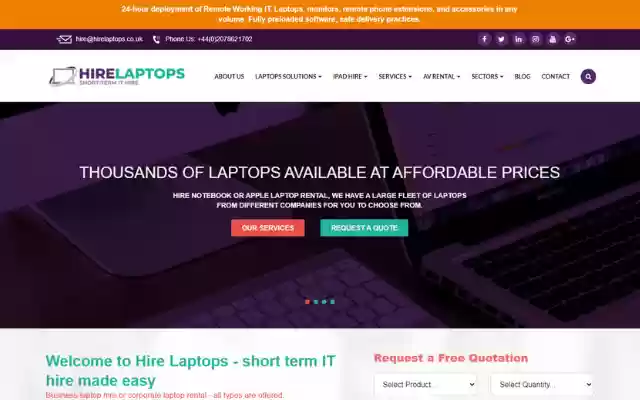 Hire Laptops UK  from Chrome web store to be run with OffiDocs Chromium online