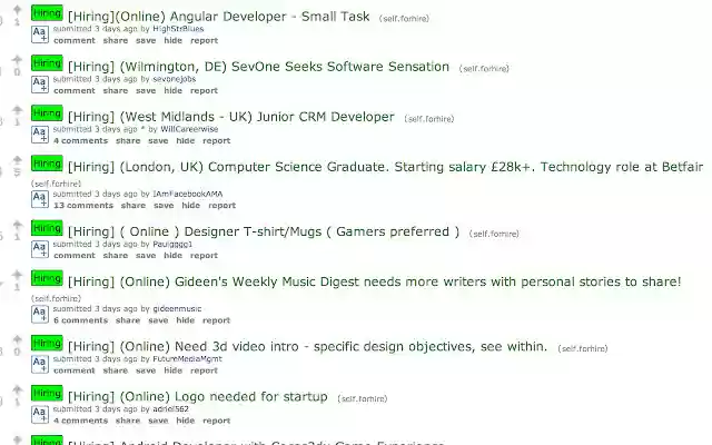 Hiring on /r/forhire  from Chrome web store to be run with OffiDocs Chromium online