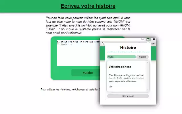 Histoire  from Chrome web store to be run with OffiDocs Chromium online
