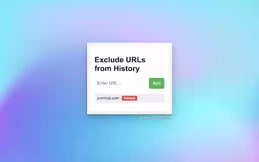 History Hider  from Chrome web store to be run with OffiDocs Chromium online