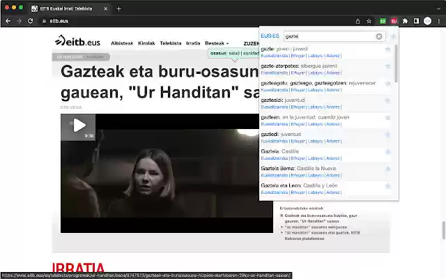 Hiztegia Gaztelaina Euskara from Chrome web store to be run with OffiDocs Chromium online Hiztegia Gaztelaina Euskara from Chrome web store to be run with OffiDocs Chromium online