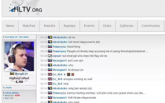 HLTVChat from Chrome web store to be run with OffiDocs Chromium online HLTVChat from Chrome web store to be run with OffiDocs Chromium online