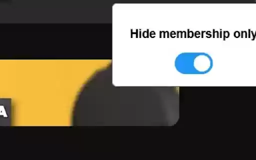 HMO Hide Members Only videos  from Chrome web store to be run with OffiDocs Chromium online