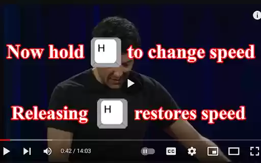 Hold H Video Speed Controller  from Chrome web store to be run with OffiDocs Chromium online